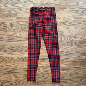 BlackMilk Tartan Red Leggings